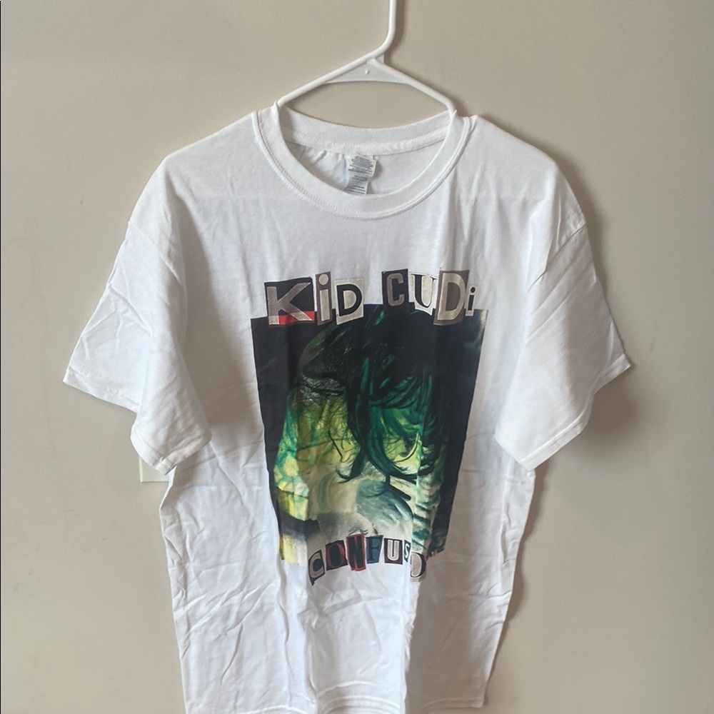 Kid Cudi Confused “Speedin’ Bullet 2 Heaven” Tour Merch White Tee